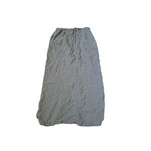 Eddie‎ Bauer Women's 100% Tencel Size M Green Slit Maxi Skirt Modest Back Slit